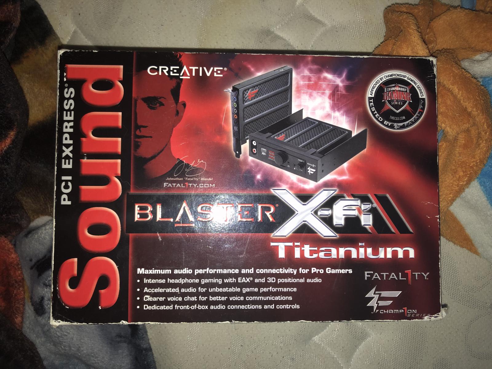 For sale Creative Sound Blaster X-Fi  Titanium PCI-E Sound Card