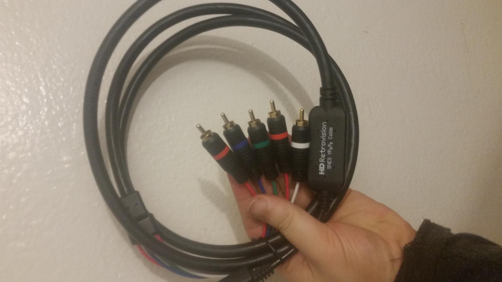 For sale SNES 1CHIP + HD Retrovision Component Cable