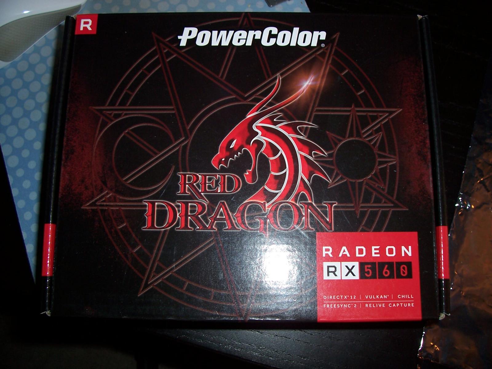 For sale Powercolor Radeon RX 560 4GB Red Dragon AXRX 560 4GBD5-DHV2/OC NEW UNOPENED