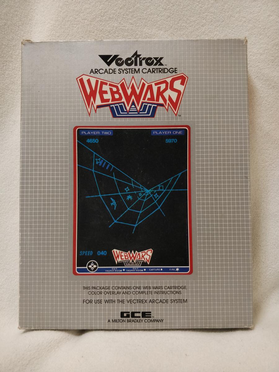 Photo of Vectrex Web Wars 1982, GCE, USA, Box, Cart, Overlay, Manual, Sleeve, Insert