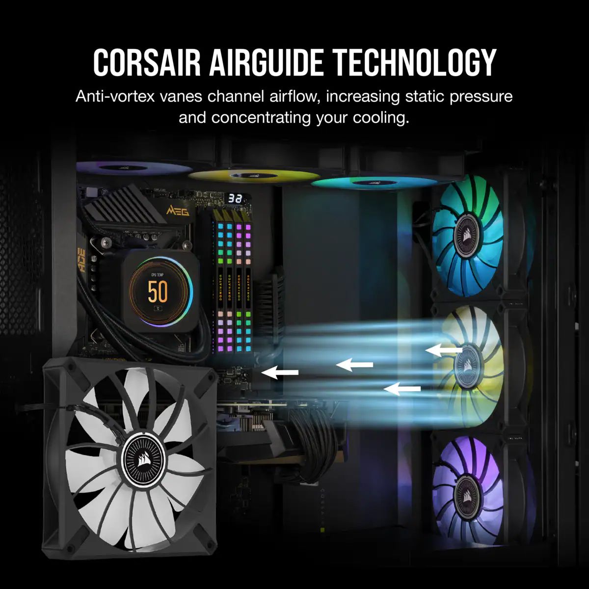 Photo of Corsair iCUE ML140 RGB Elite Premium maglev fans (3 pack)