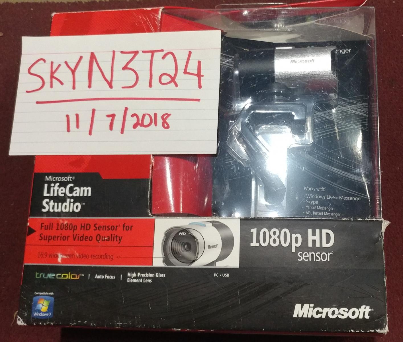 For sale Microsoft Full-HD 1080p USB Aluminum Webcam.NEW!