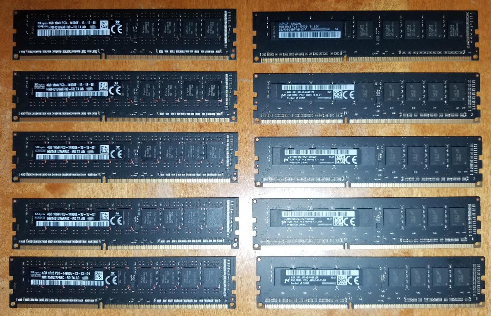 For sale 16GB OEM ram kits (4x 4GB) 1866Mhz DDR3 ECC unbuffered (2 remain)