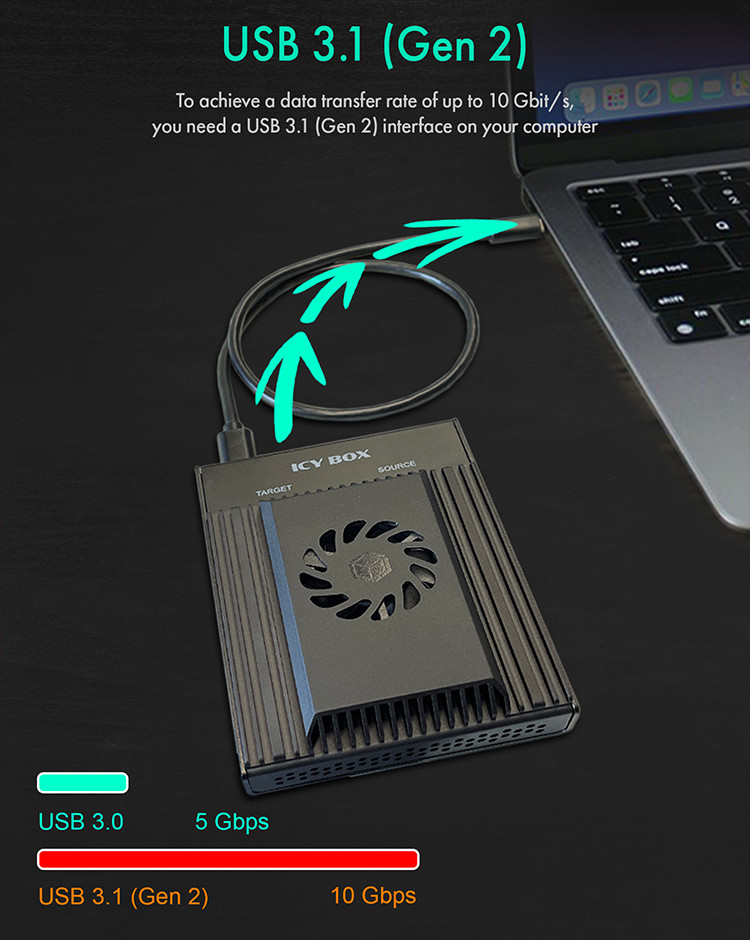 Photo of ICY BOX NVMe offline cloner / USB-C enclosure