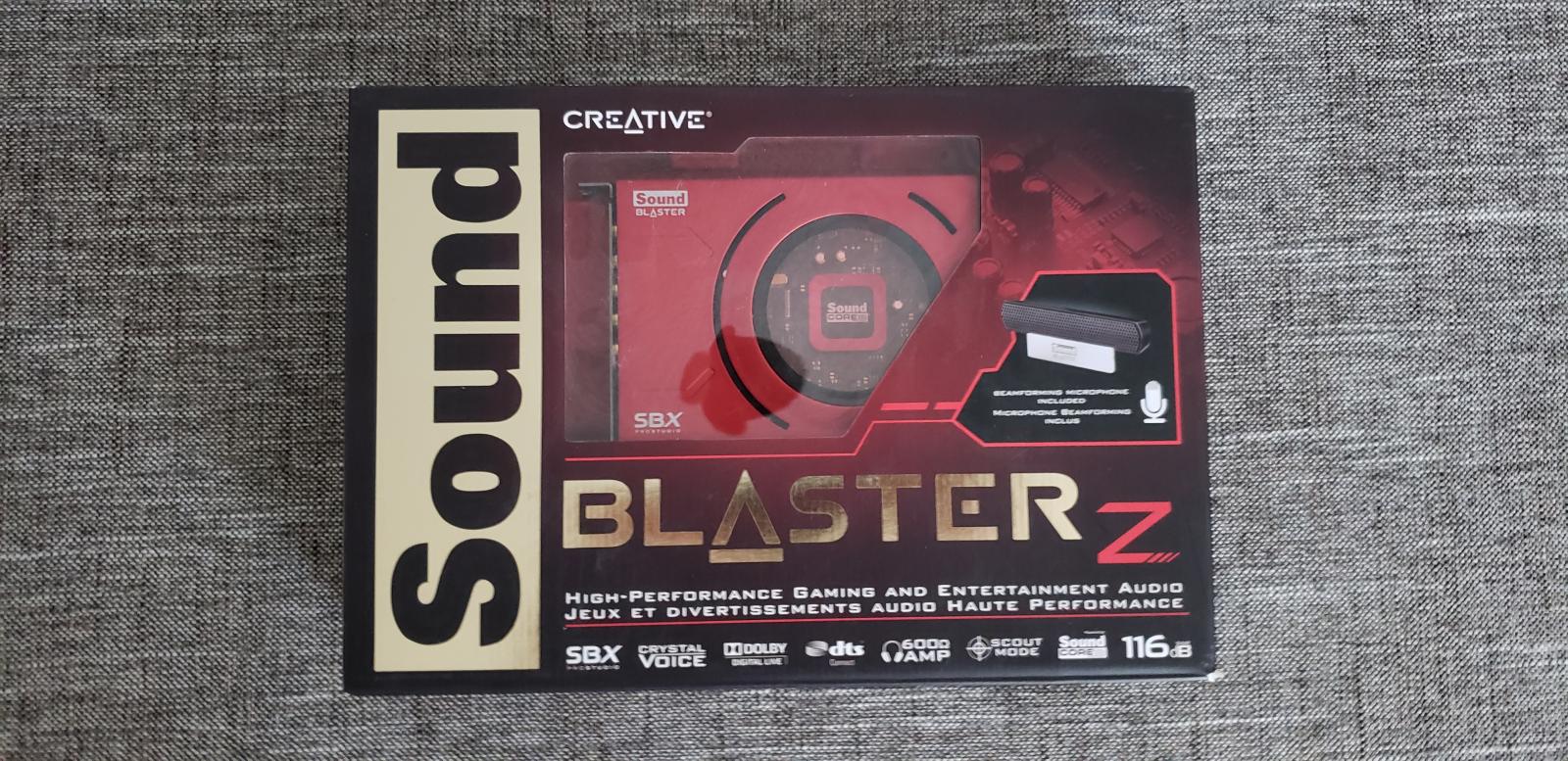 For sale Creative Sound Blaster Z PCIe Gaming Sound Card w/ 600Ω headphone amp