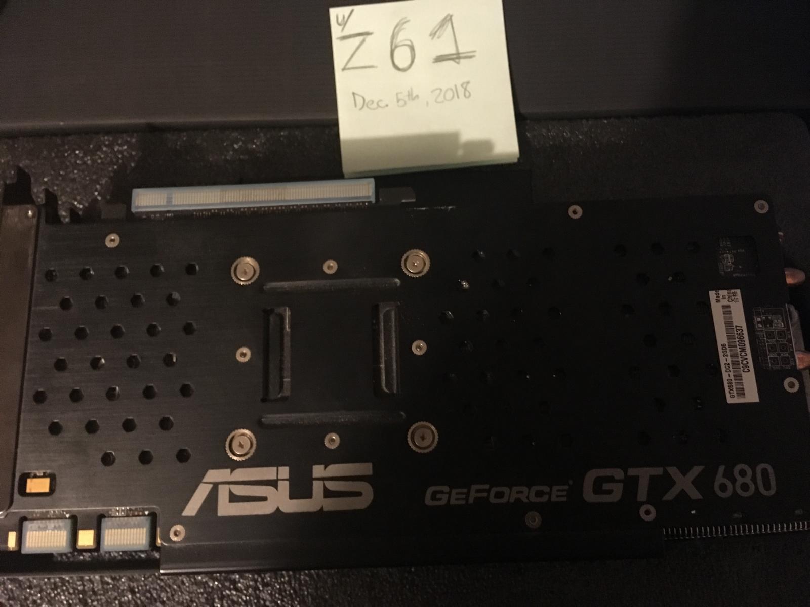 For sale ASUS GeForce GTX 680 DirectCU II