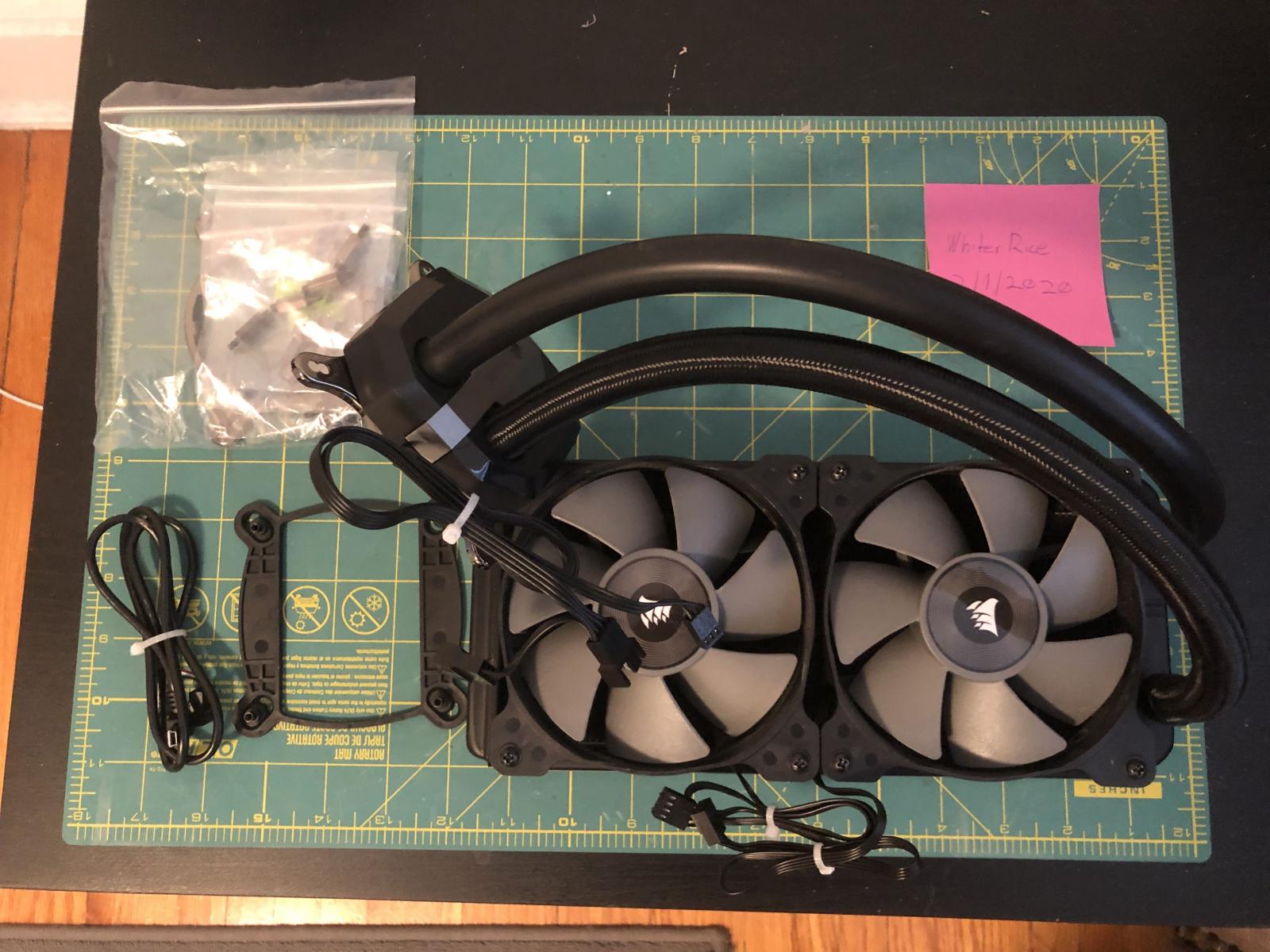 For sale Used Corsair Hydro Series H100i V2 Extreme Performance Water / Liquid CPU Cooler