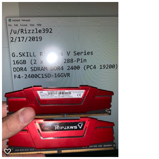 For sale G.Skill - Ripjaws V Series 16 GB (2 x 8 GB) DDR4-2400 F4-2400C15D-16GVR