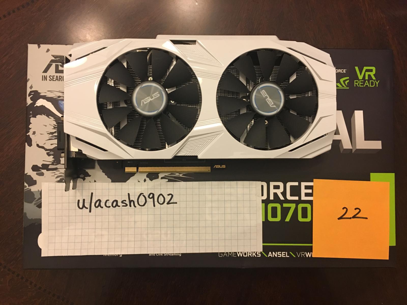 For sale ASUS GeForce GTX 1070 O8G
