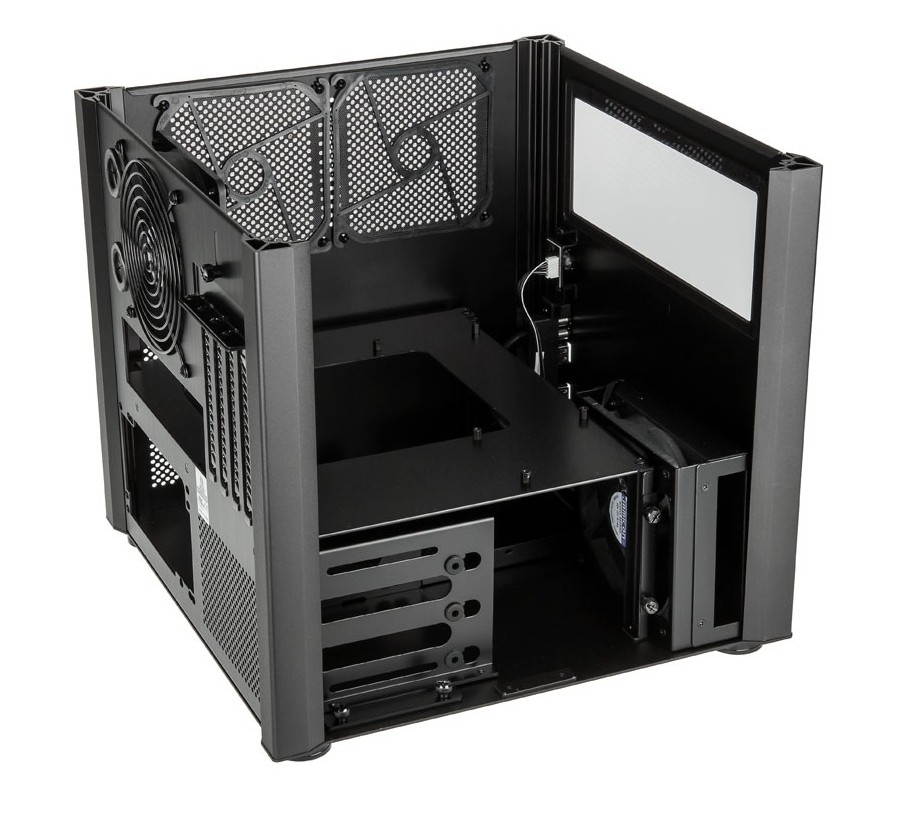 For sale Lian Li PC-V359WX Black Cube Aluminum microATX PC Case.MINT!