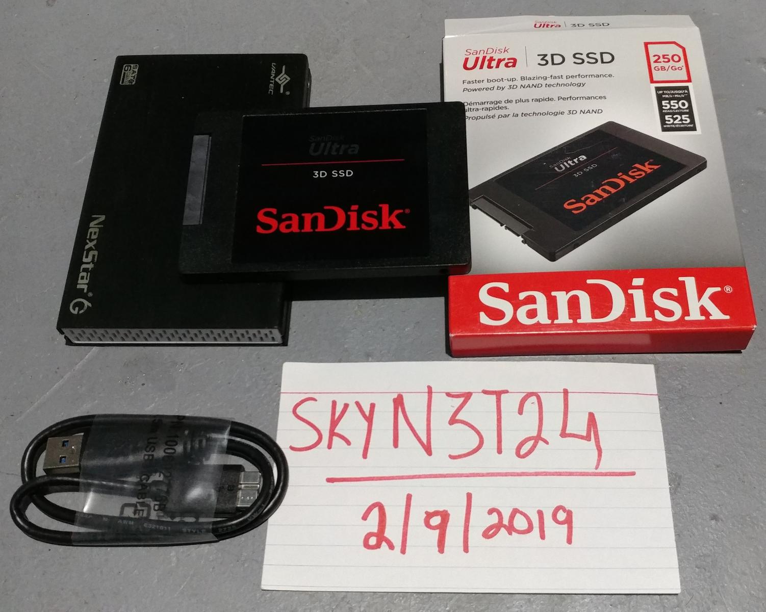 For sale SanDisk 3D Ultra 250GB 2.5