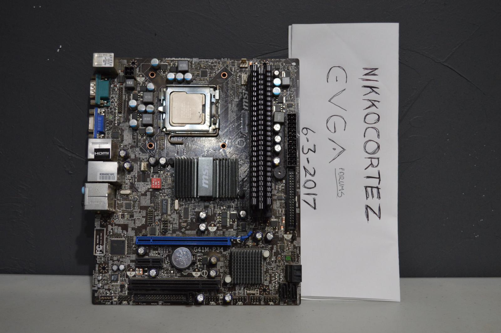 For sale MSI 775 mobo with ram and C2Q CPU