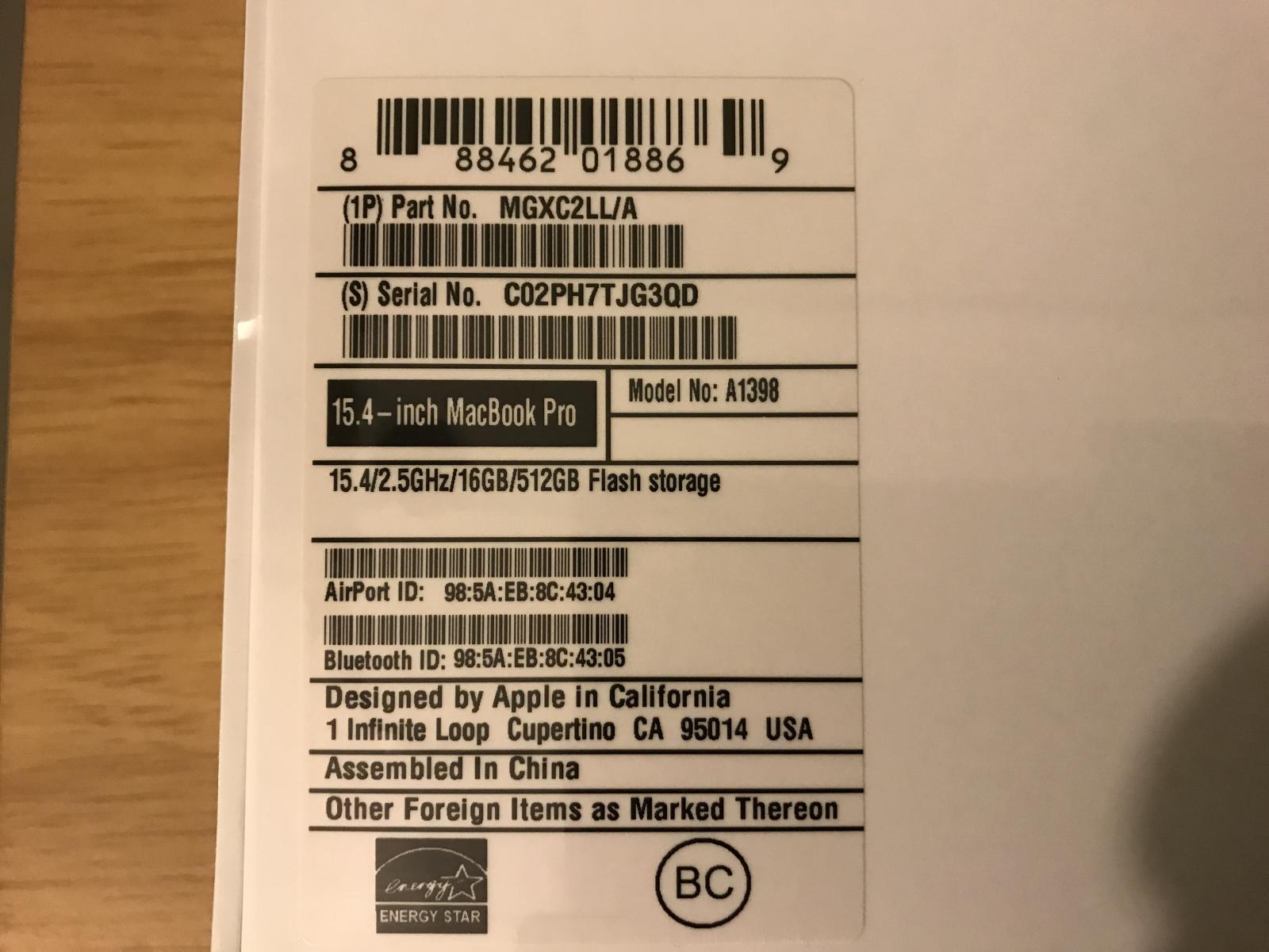 For sale ** 2 BRAND NEW|FACTORY SEALED** Mid 2014 & Mid 2015 Apple 15.4