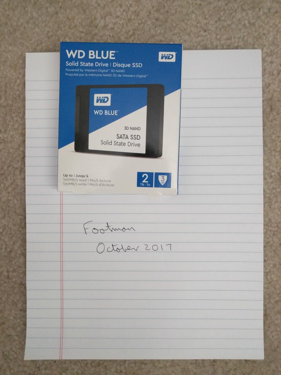For sale New and unopened 2 TB WD Blue 3D NAND SSD