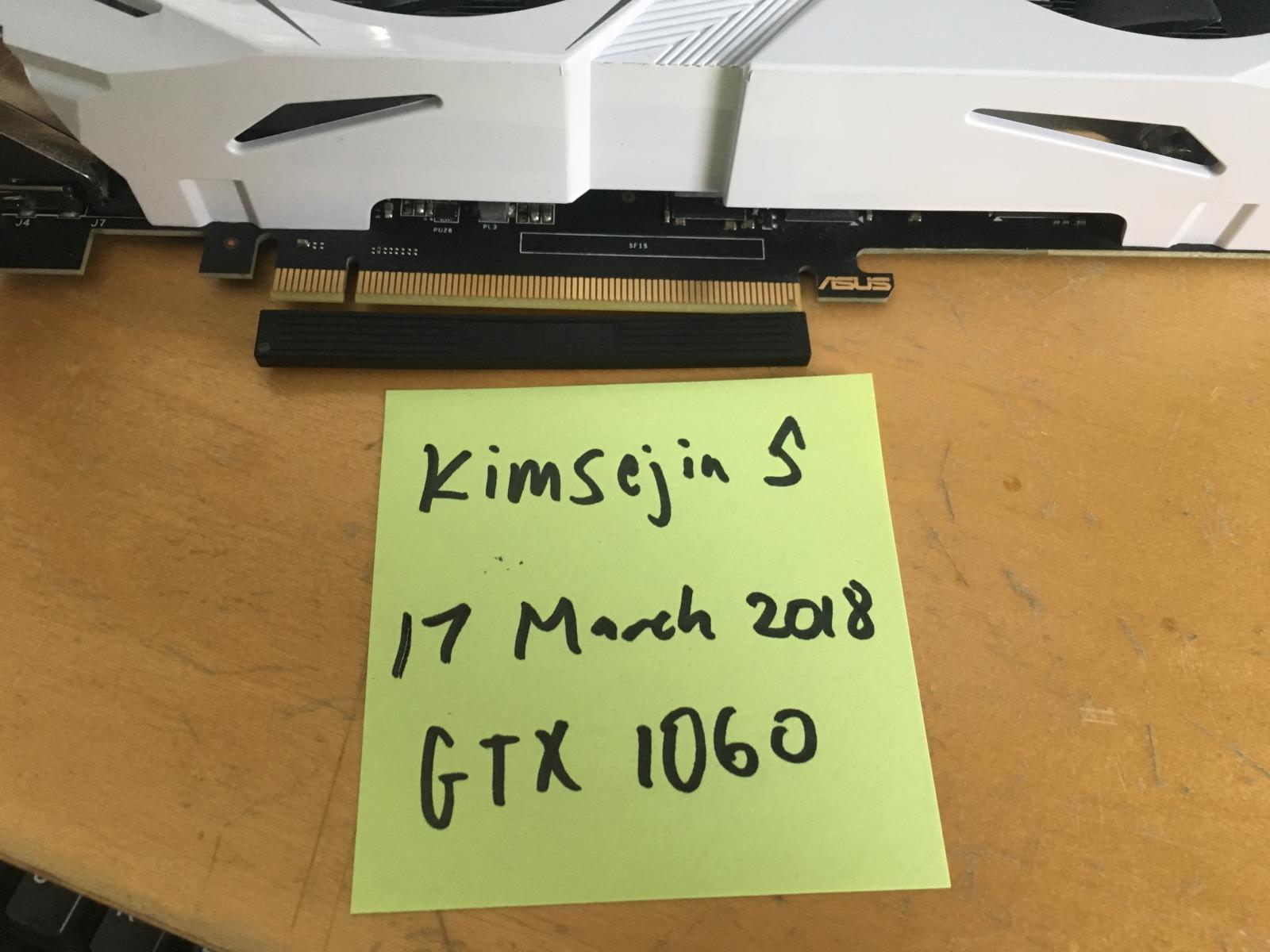 For sale Nvidia GeForce GTX 1060 Asus DUAL 6GB