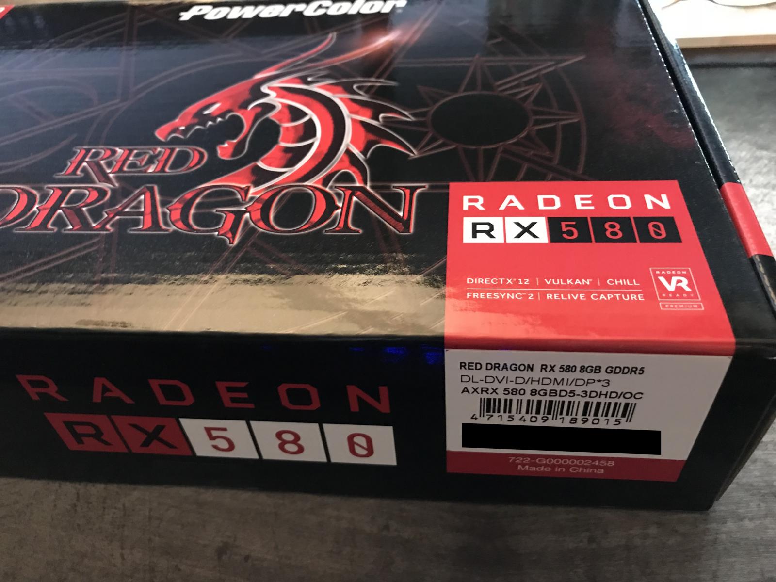 For sale PowerColor Red Dragon RX580 8GB