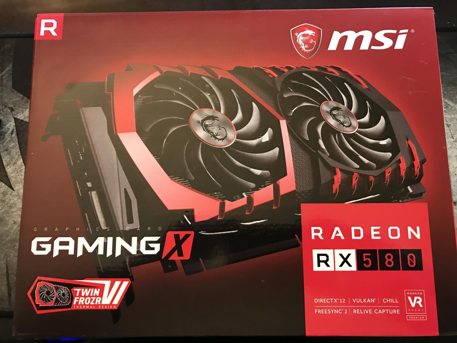For sale MSI RX580 8GB Gaming X