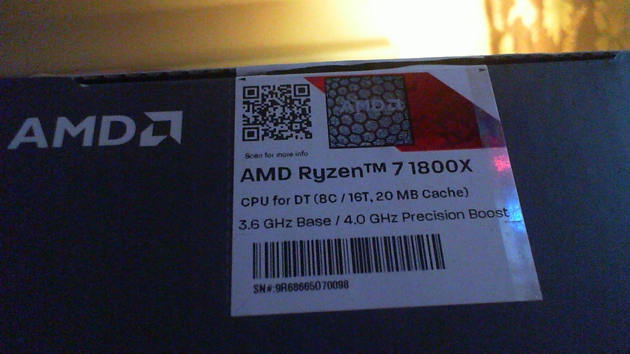 For sale AMD Ryzen 7 1800x