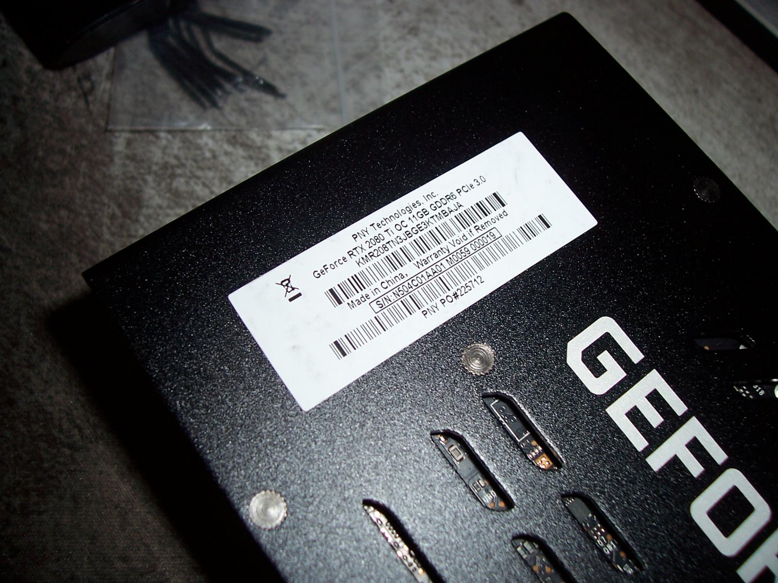 For sale PNY XLR8 GeForce RTX 2080ti