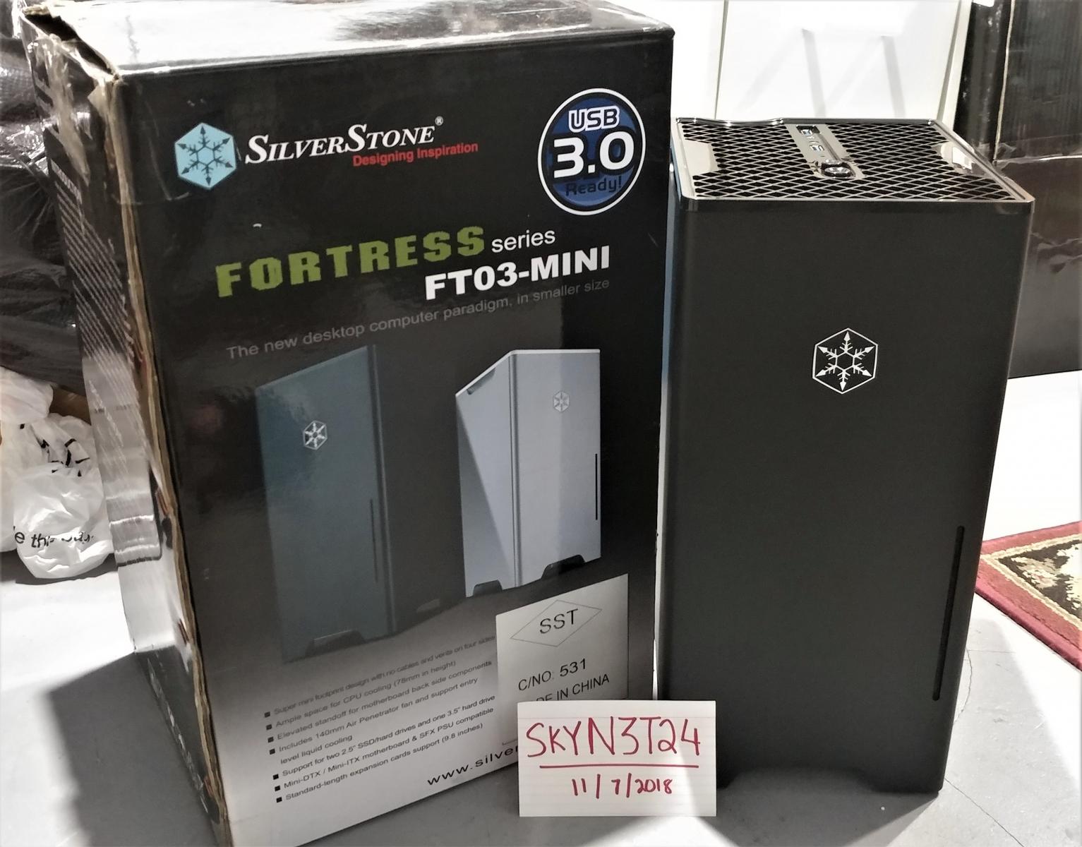 For sale Silverstone Fortress FT03B-MINI Black Aluminum ITX Vertical PC Case