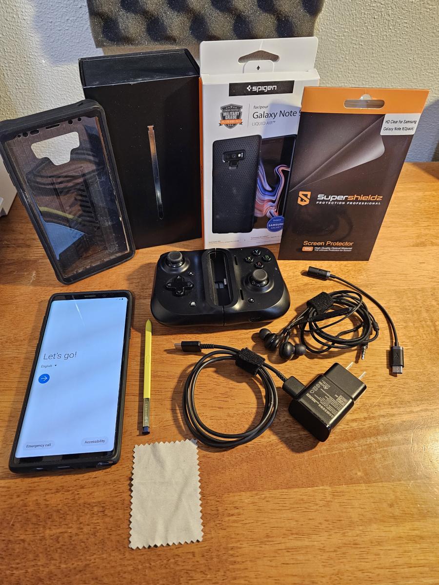 For sale Samsung Galaxy Note 9 128gb Unlocked With Extras