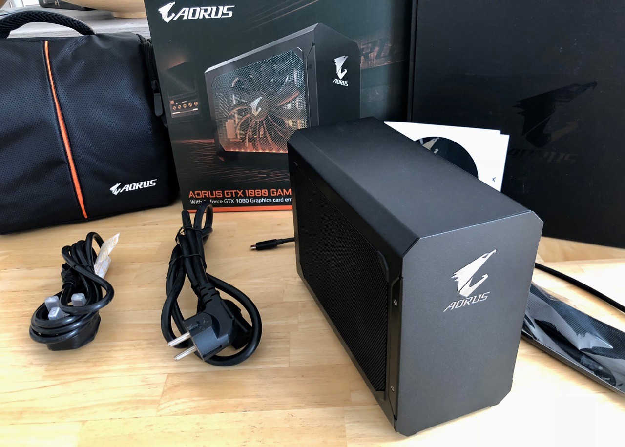For sale Aorus Gaming Box 1080 (Original packaging, all cables and accessories)