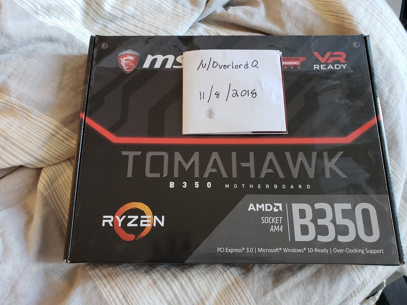 For sale MSI B350 Tomahawk AM4 Motherboard