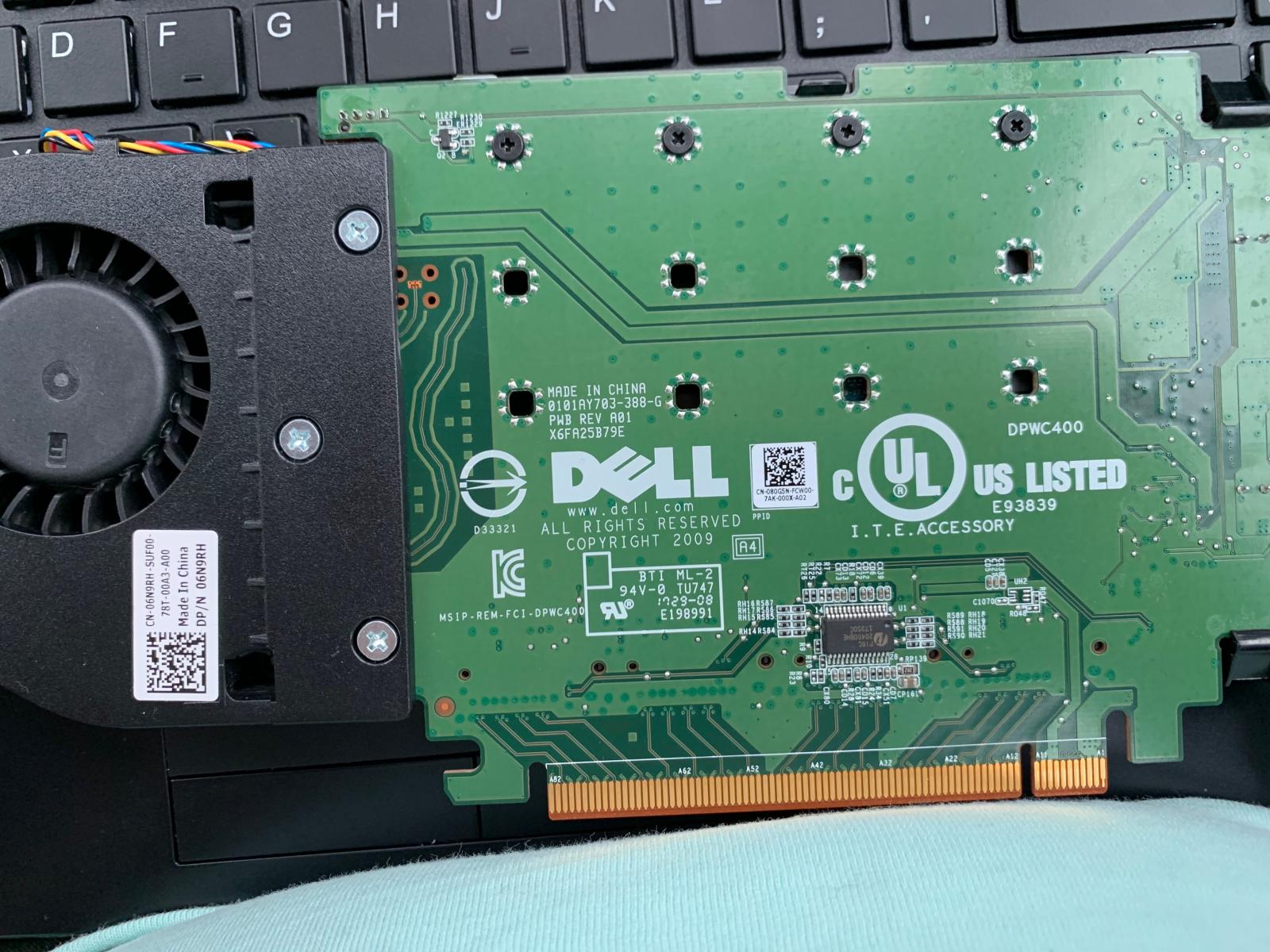 Dell DPWC400 Ultra-Speed Drive Quad NVMe M.2 PCIe x16 Card ...