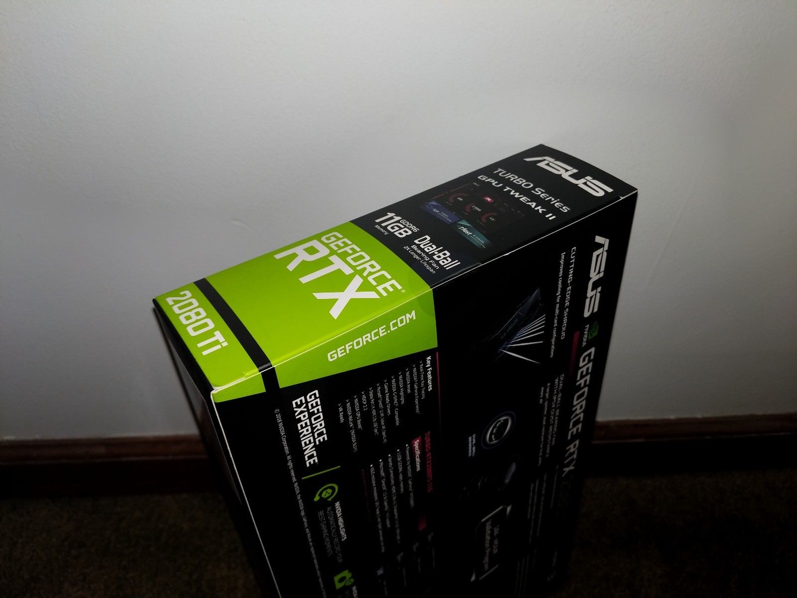 For sale ASUS GEFORCE RTX 2080 ti graphics card