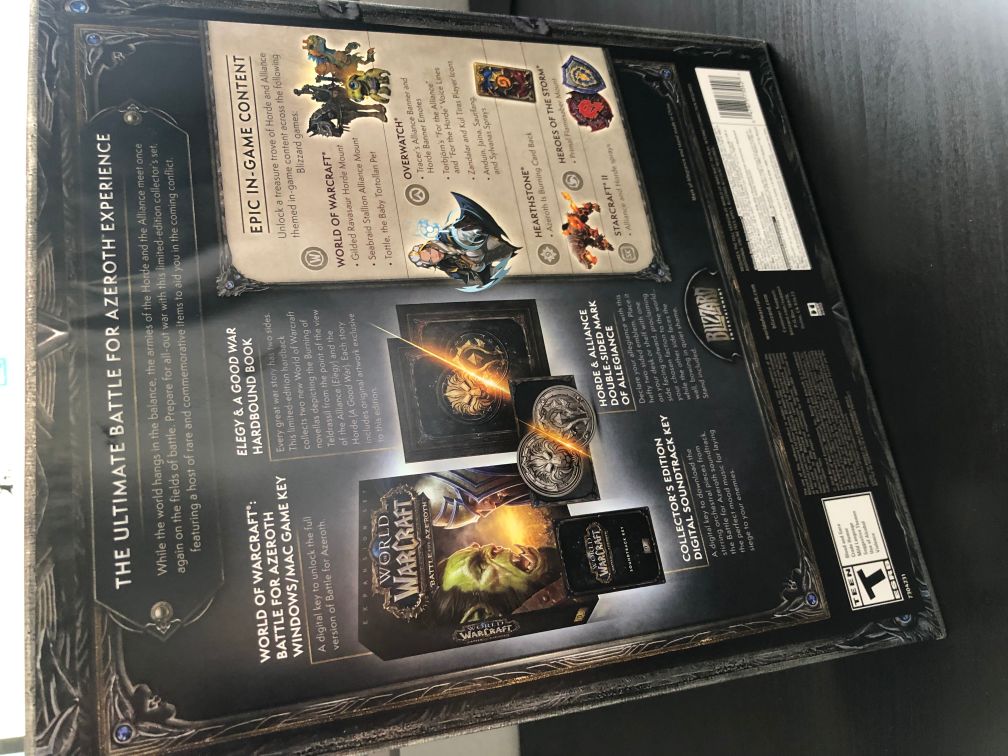For sale World of Warcraft Battle for Azeroth Collectors Edition