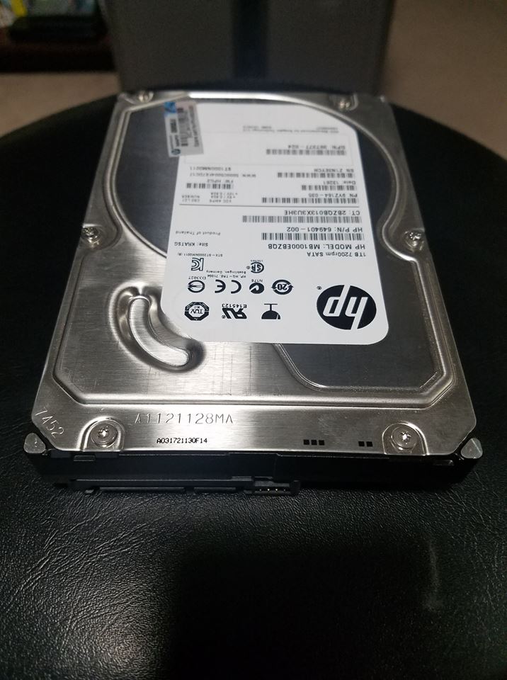 For sale 1TB HDD 7200rpm (clean)