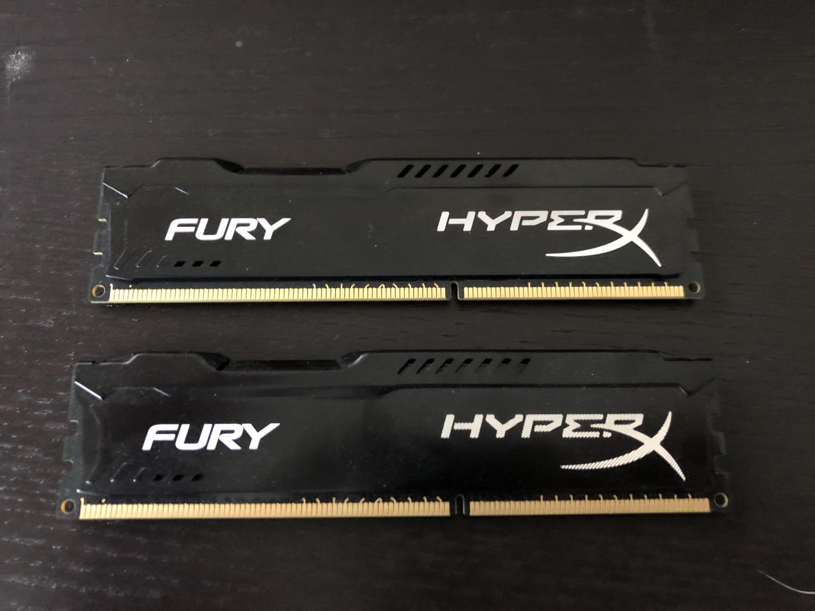 For sale HyperX Fury DDR3 - 2 x 4gb sticks
