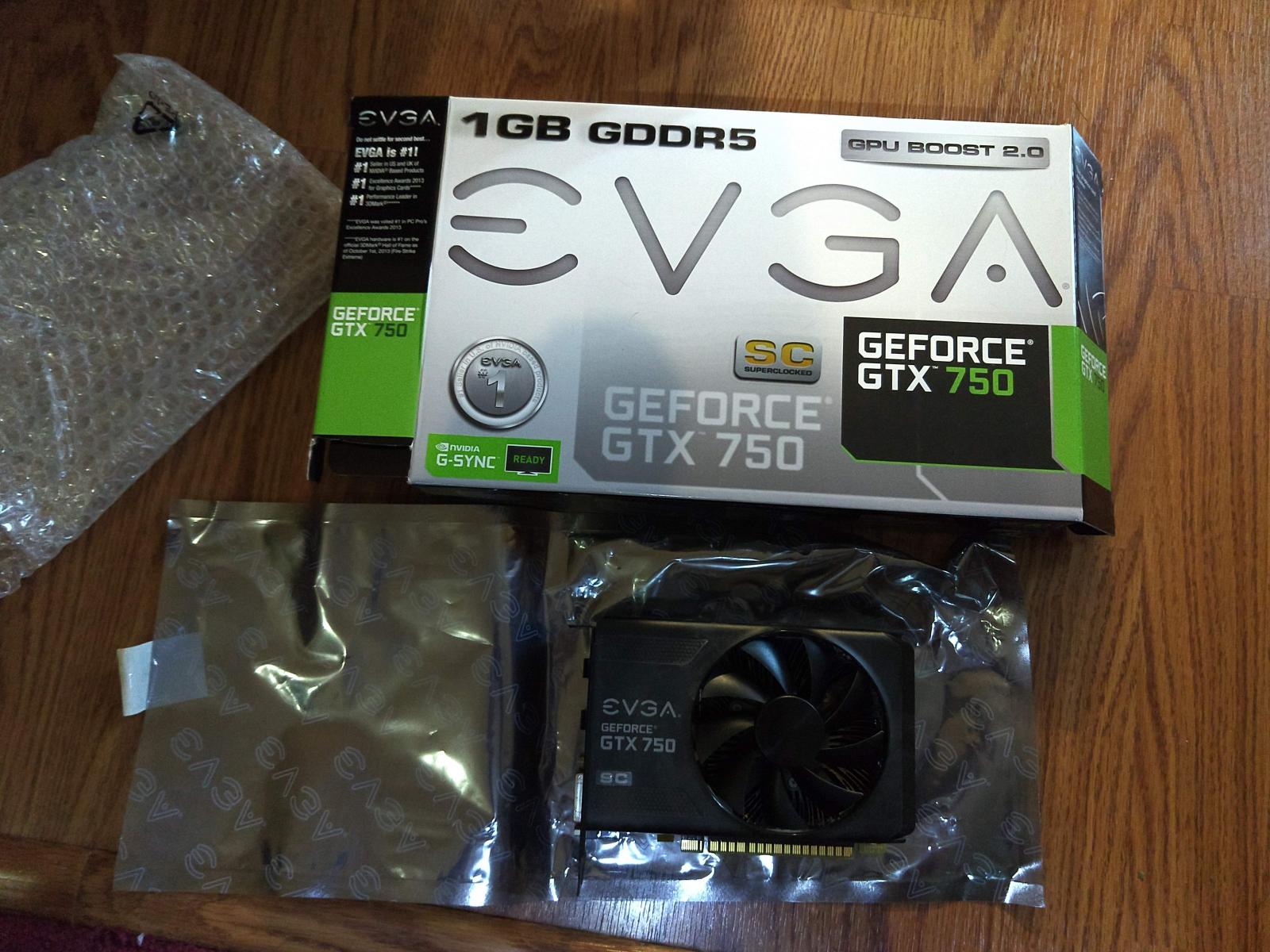 For sale Used EVGA 01G-P4-2751-KR G-SYNC Support GeForce GTX 750 1GB