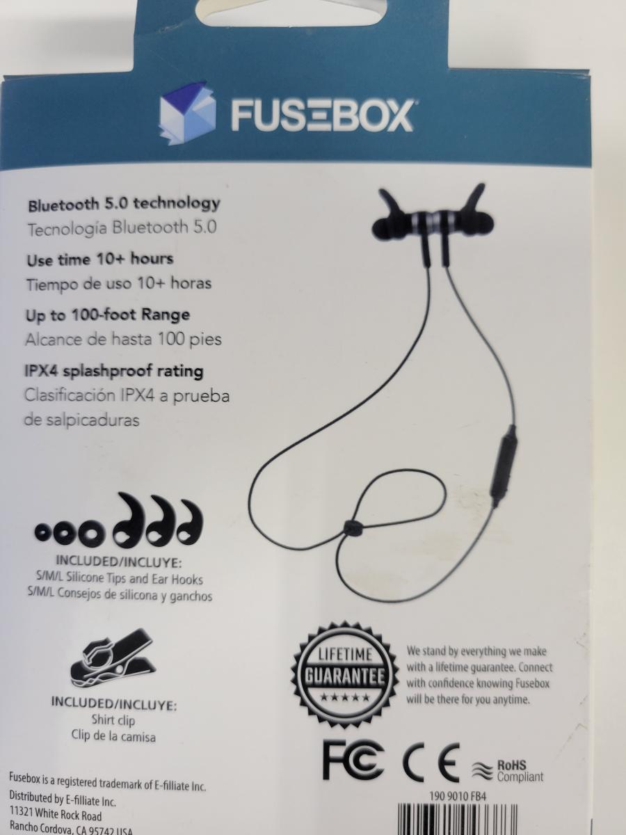 For sale Fusebox Splash-proof Bluetooth Earphones