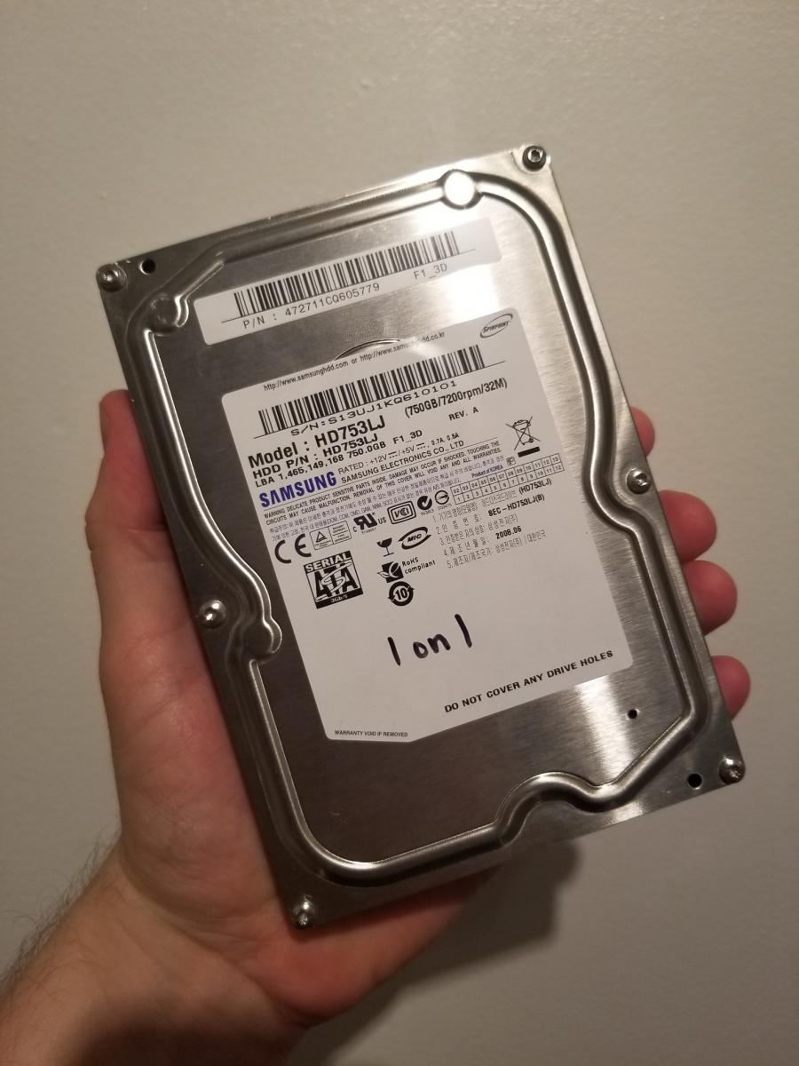 For sale 5x 750GB 7200rpm Samsung Spinpoint F1 HDD 3.5-inch, no bad sectors