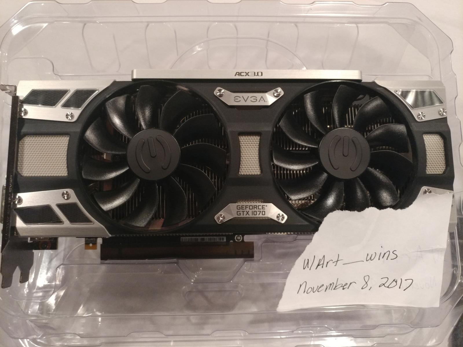 For sale EVGA GTX 1070 SSC